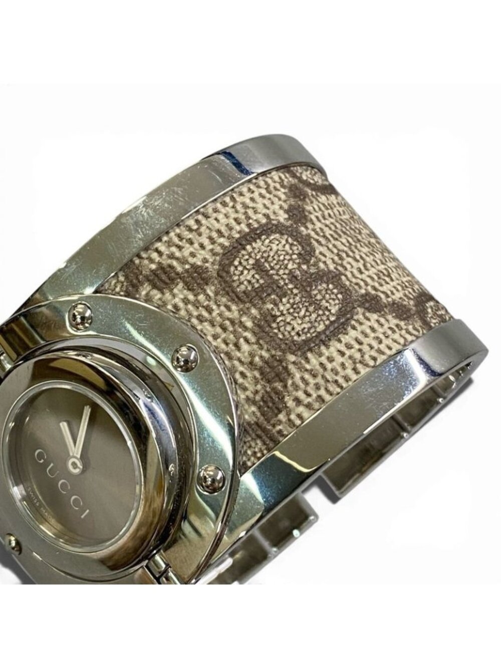 Gucci GG Logo Bangle Type Watch Bracelet - Picture 6 of 8